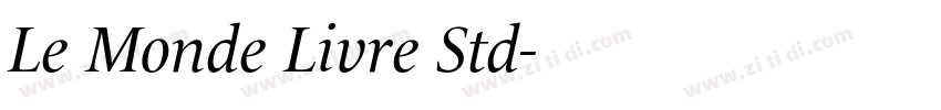 Le Monde Livre Std字体转换